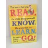 Dr. Seuss 2-Sided Poster Brand New 12.5"x8.5" Home School Classroom