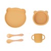 Baby Feeding Set Cute Bear Shape Soft Safe Silicone Toddler