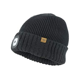 SEALSKINZ | Heydon | Unisex AQUASEALZ® Waterproof Cold Weather LED Roll Cuff Beanie Hat |Everyday & Outdoor Activities | Fleece Lining