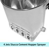 Stucco Cement Sprayer 4 Jets Plaster Mortar Pneumatic Hopper Spray