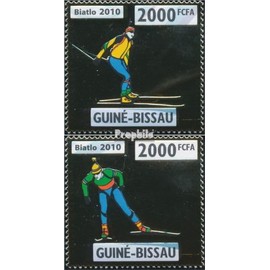 Guinea-Bissau 4660-4661 (complete. issue) unmounted mint/never hinged ** MNH 2010 biathlon (Stamps for collectors) Winter sports (skiing/ice hockey/bobsleigh ...)