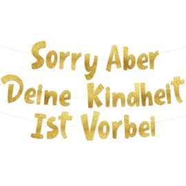 Glittery Sorry But Your Childhood Is Over 18th 21st Birthday Banner - Funny Banner Decorations Party Favors and Supplies