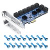10Gtek 16 Port PCIe SATA Card, SATA3.0 Expansion Card, X1,