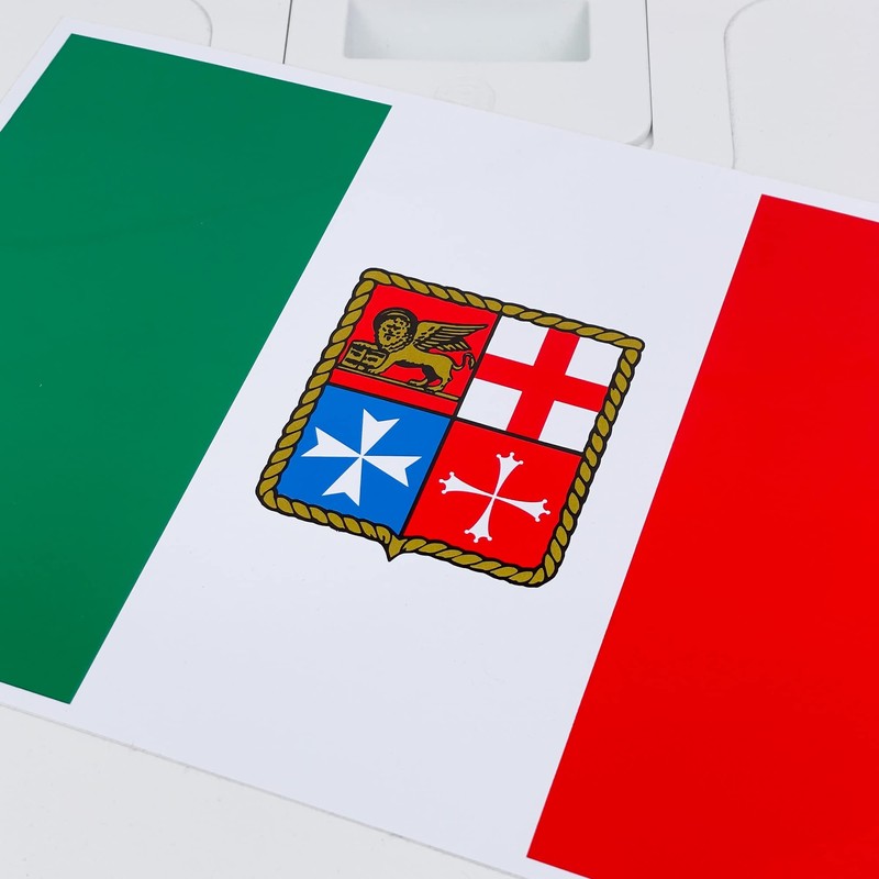 GATE 14 - Italian Flag with Merchant Marine Coat of