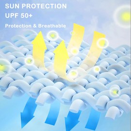 CZYGL Summer Sun Visor Hat Adjustable Outdoor Sports Fishing Golf UV Sun Protection Face Cover Neck Flap, Black, One Size