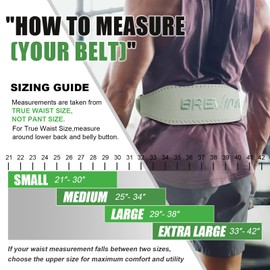 Leather Weight Lifting Belt, Weightlifting Belt for Men & Women, 4'' Wide Padded Lumbar Back Support, 10 Adjustable Holes, Gym Fitness Belt, Squat Belt, Deadlift Belt, BREWIDAR Workout Belt for Powerlifting with Carry Bag