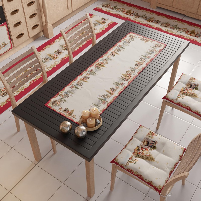 PETTI Artigiani Italiani - Runner da Tavola Natalizio 140x40 cm,