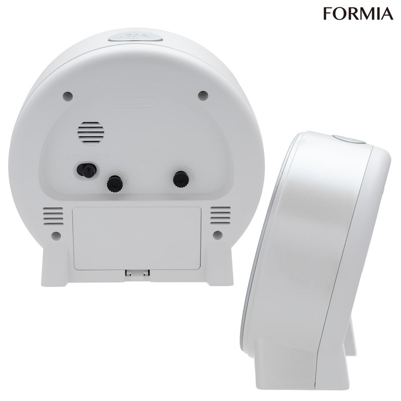 Formia(フォルミア) Table Clock Alarm Clock Easy to Read Continuous Second