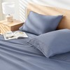 Andency Dark Blue Grey Sheets Full Set 4 Pieces, Super
