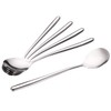MIUPOO Miupoo Spoons,Stainless Steel Long handled soup spoons,Silver,10 Piece (8.7x1.6