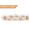 Fall Table Runner Maple Leaves Pumpkin Rubbing 13x90 Inch Seasonal