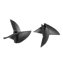uxcell RC Boat Propeller 3mm Shaft 3 Vanes 35mm 1.9 P/D Fan Shape Pastic Black CW CCW Rotating Propeller Props for RC Boat, 3 Pairs
