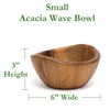 Lipper International Acacia Wave Serving Bowl for Fruits or Salads,