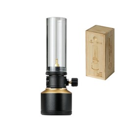 CAMPINGMOON Camping Gas Lantern Gas Candle with Empty Tank Black BKT-1D15