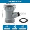 Kitchen Sink Drain Pipe Adapter, Y-shaped 3 Way Basin Sewer