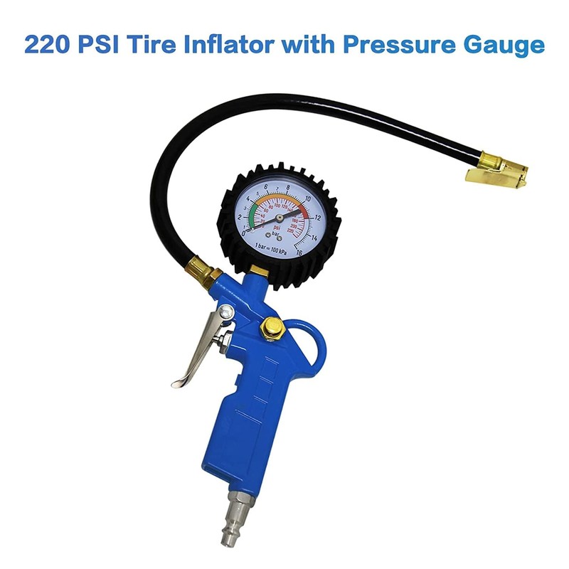 OKSTENCK Auto Tire Inflator with Pressure Gauge 220 PSI Dial