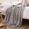 KAWAHOME Knit Blanket Lightweight Breathable Fuzzy Heather Jersey Thin Blanket