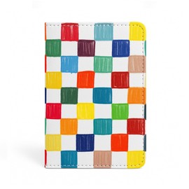 Jolitee Passport Holder Travel Wallet – Premium PU Vegan Leather, Compact & Waterproof Passport Case with Card Slots & Elastic Closure, Patchwork