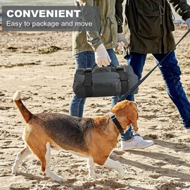 JIAMIAN Pet Bed Mat Dog Camping Bed Folding Lightweight, Waterproof Dog Bed, Camping Dog Bed Portable, Pet Bed Mat, Dog Bed Washable, Orthopedic Dog Bed for Vacation, Camping, Outdoor Using（Grey）