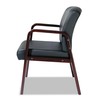 Alera ALERL4319M Alera Reception Lounge Series Guest Chair, Mahogany/black Leather