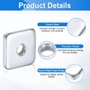 sourcing map 100Pcs M5x15mmx3mm Square Nuts, Carbon Steel Zinc Plated