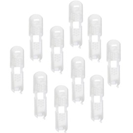 Weddecor White Plastic Cord Stopper Zipper Pull Lock for Clothing, Lanyard, Sportswear, Backpack, Jackets, Luggage, Bags, 10pcs