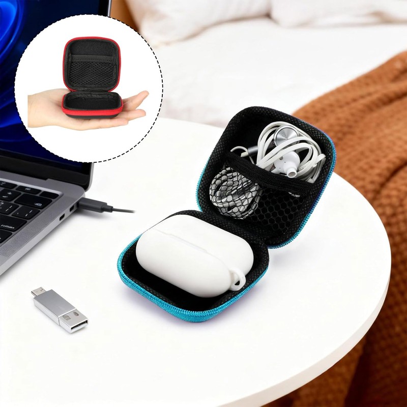 Ji liangli 4-piece mini earphone storage set,7.7 x 7.7 x