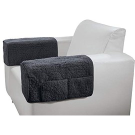 Erwin Müller Armrest Protectors Pack of 2 Anthracite Size 50 x 60 cm