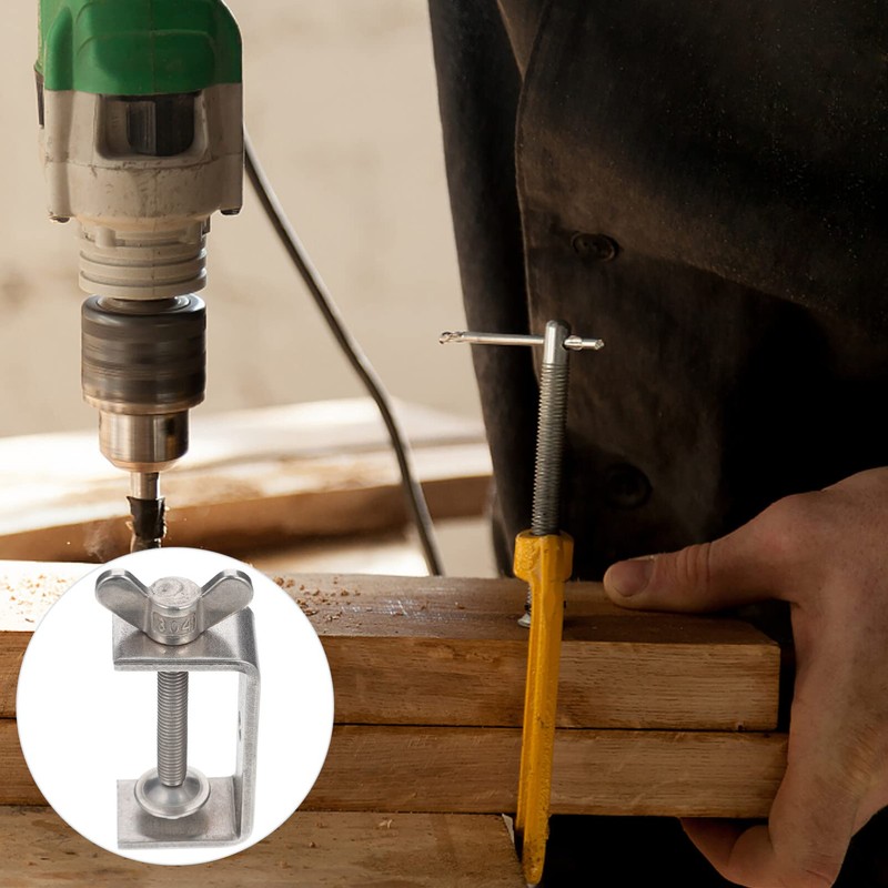 ULTECHNOVO Heavy Duty Stainless C-clamp for Woodworking Jaw Opening Clamping