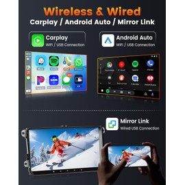 2G+64G 9 Inch Android 13 Car Stereo Radio Carplay for VW Passat Jetta Tiguan Golf MK5 MK6 T5 EOS Polo, Rimoody Touchscreen Android Auto GPS Navigation Bluetooth FM SWC Backup Camera