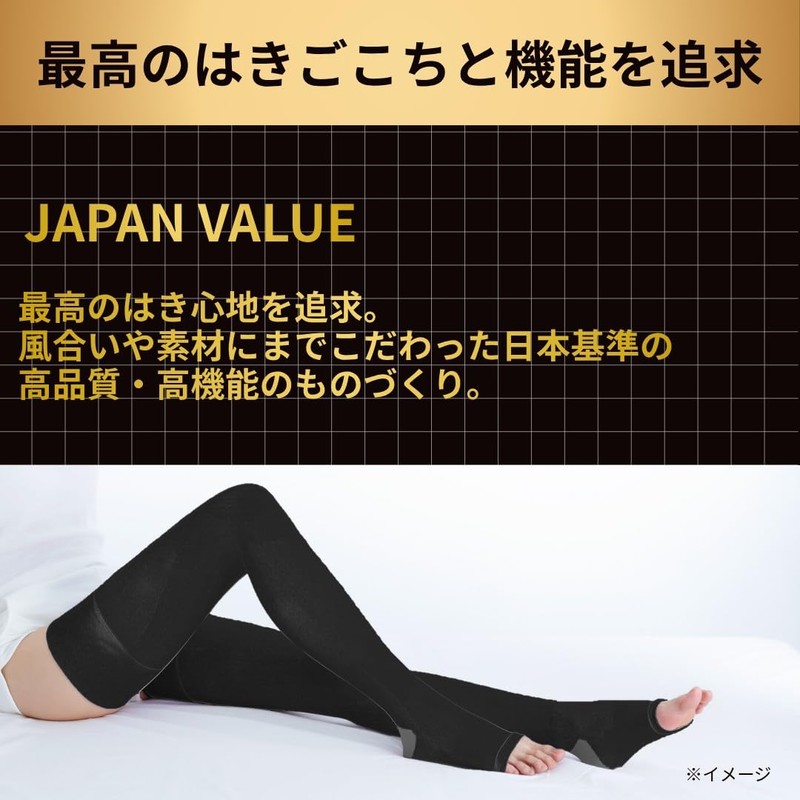 Slim Walk Compression Socks Medical Lymph Socks Short Toeless Black