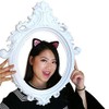 White Antique Style Oval 'Selfie' Posing Frame