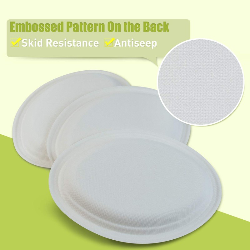 Green Earth, 10-Inch, 125-Count, Compostable Plates, Natural Bagasse (Sugarcane Fiber),