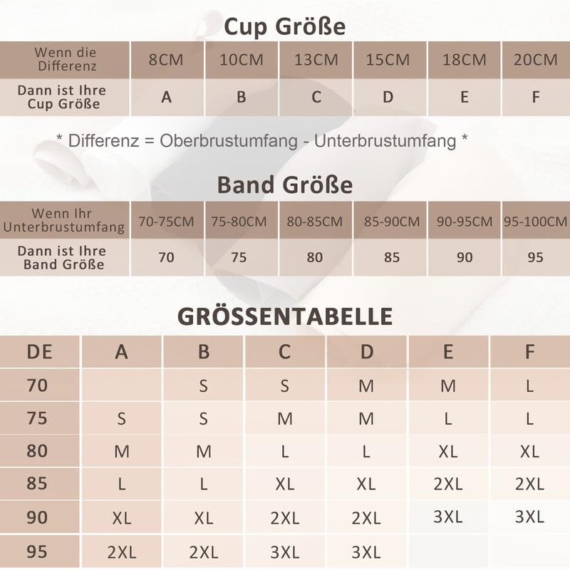 Jiuday Women's Bra Without Underwire Push Up Seamless Soft (Beige,