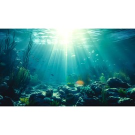 Underwater Fish Tank Background Ocean Floor Coral Reef Aquarium Background Under The Sea Fish Tank Background Deep Ocean Aquatic Plants Terrarium Background Tropical Fish Aquarium Backdrop 48x24in
