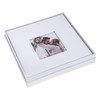 Large blank white linen slip-in photo album (Gift Boxed) Holds