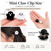 Halloween Ghost Mini Hair Clips 8Pcs Black White Spooky Clips