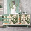 VEELIKE Desert Cactus Peel and Stick Wallpaper 17.7''x354'' Green Cactus