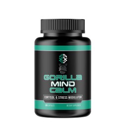 Gorilla Mind Calm (120 Capsules) - Potent Relaxation & Stress Reduction | Cortisol & Stress Modulator | Enhanced Recovery