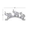 Deco 79 Glam Polystone Elephant Sculpture, 2" x 14" x