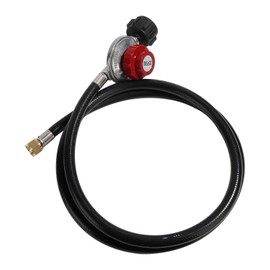 Roastove 5 feet 0-20 PSI Adjustable High Pressure Propane Regulator with Hose for QCC1/Type1 Propane Tank Cylinder,Fits for Most LP Gas Grill, Heater and Fire Pit Table,3/8" Female Flare Nut