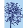 6x9" Lined Notebook in Icy Blue Colors: Beautiful Hand-Drawn Image