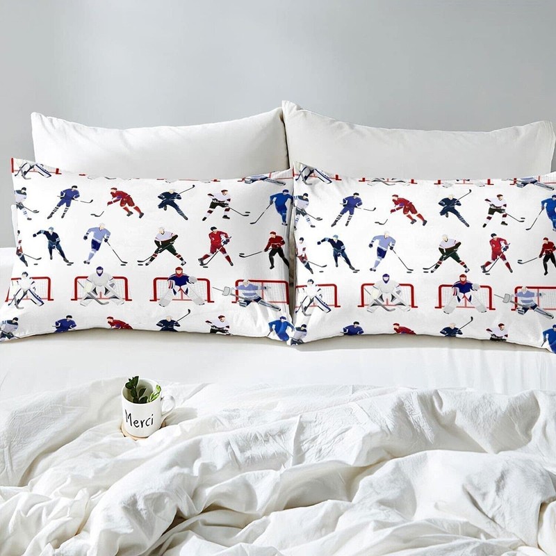 Feelyou Ice Hockey Sheet Set Twin Kids Sports Event Bedding