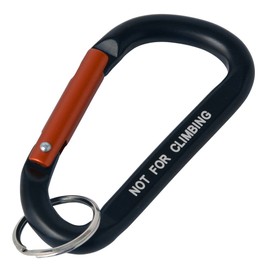 GREATTOOL X12612 Aluminum Carabiner, 0.3 x 3.1 inches (8 x 80 mm), Black