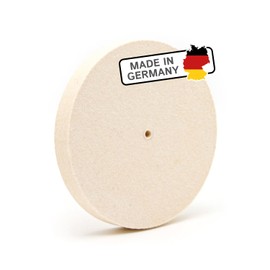 Polishing Wheel for Felt Sanding Block (95% Wool) with Hole, Diameter 125 mm, 20 mm Thick, Polishing Felt for Angle Grinder and Lathe, Sanding Block Disc Made of Wool Felt - Made in Germany