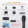 TONOR Wireless Microphones, UHF Dual Karaoke Microphone System - Black&Black
