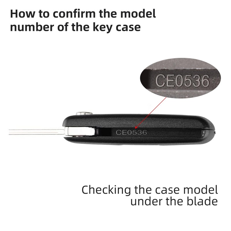 PAYFULLY 2 Button Car Key Shell Compatible with CE0536 Flip