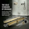 MUSCHBATH Linear Shower Drain, 32 inch Gold, 2-in-1 Tile Insert