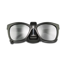SUPERIOR ESSENTIALS Heavy Duty Aluminum Alloy Glasses Holder for Car Sunshade (Black, Single)