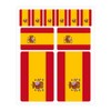 Generisch Set of 10 Flag Stickers Spain Car Sticker